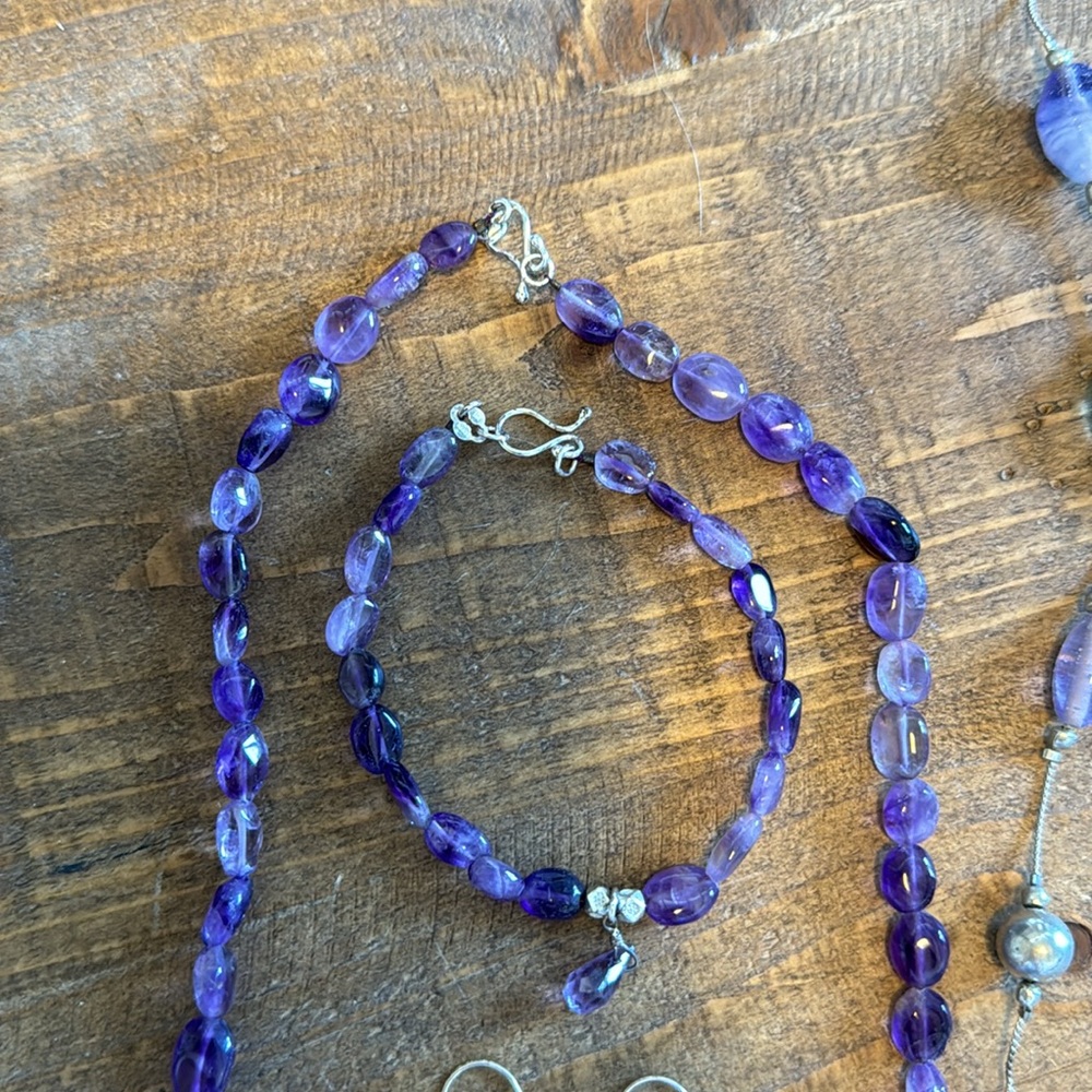 Elegant 💜 Silver and Purple Jewelry Set - Picture 10 of 12